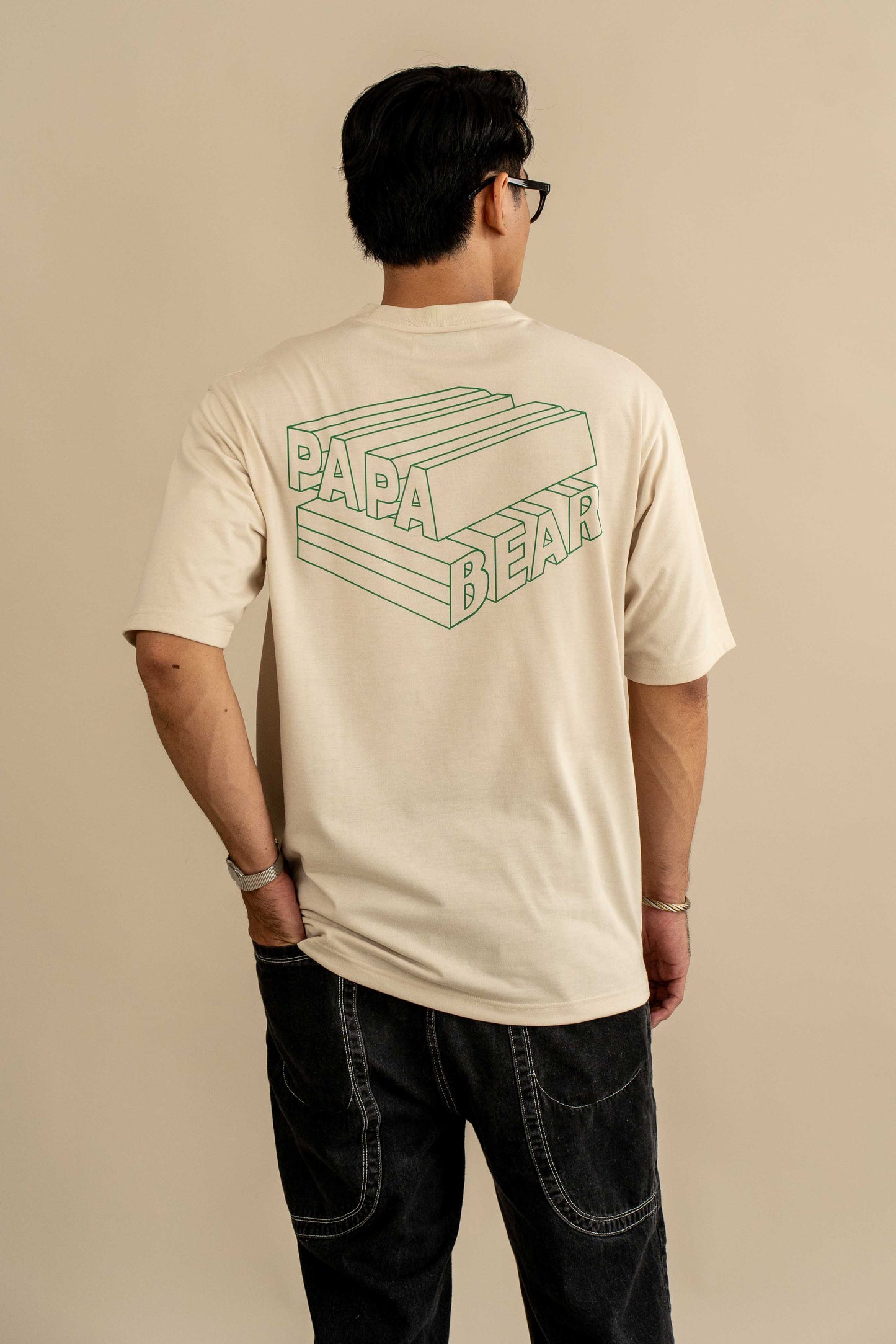 Papa Bear in Blocks Lite Tee